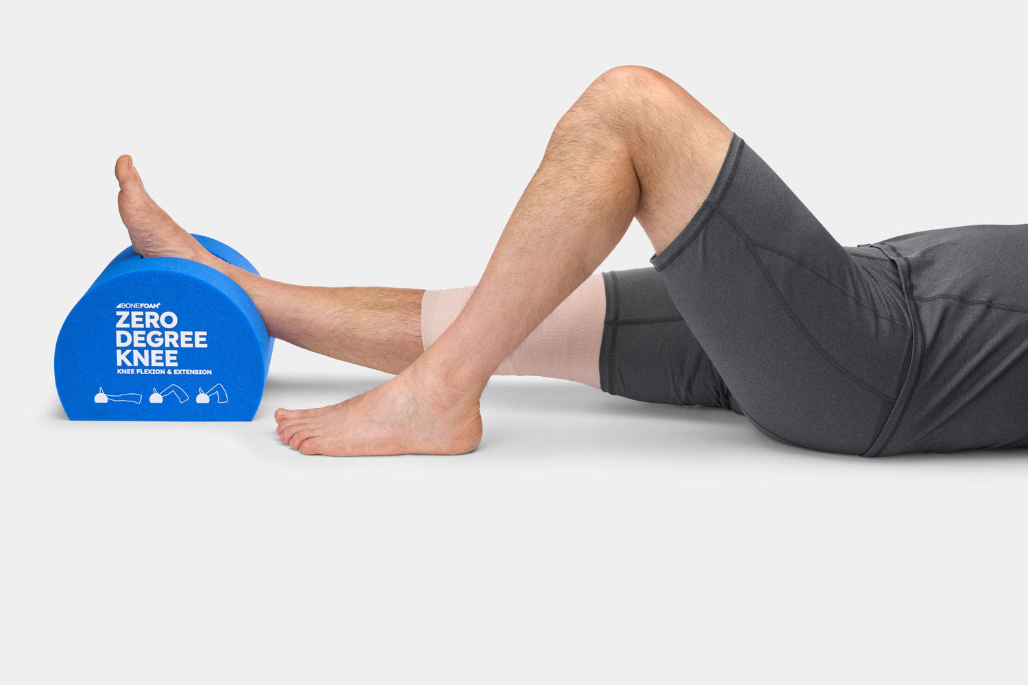 The BoneFoam Zero Degree Knee helps achieve full knee straightening after knee surgery.
